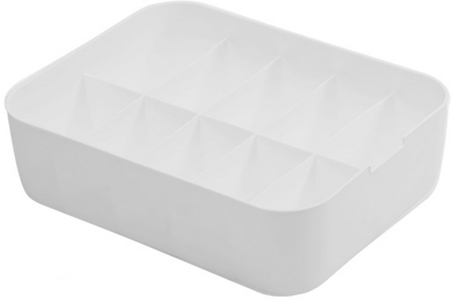 홈데코레 칸칸이 속옷 정리함 양말 보관함, 뚜껑 O, 화이트 10칸, 1개