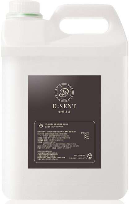 새벽내음 던센트 리필형 피톤치드 잎 편백수 천연 탈취, 1개, 5L