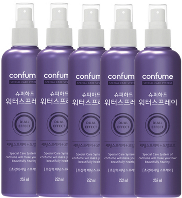 과일나라 컨퓸 슈퍼하드 헤어 워터 스프레이 252ml 5개