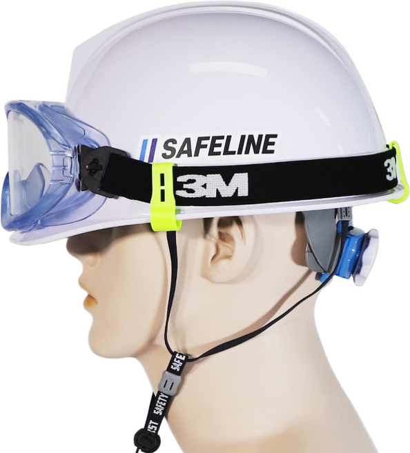 SL 안전모 클립 고글 헤드랜턴 고정 30개, 형광, 3개