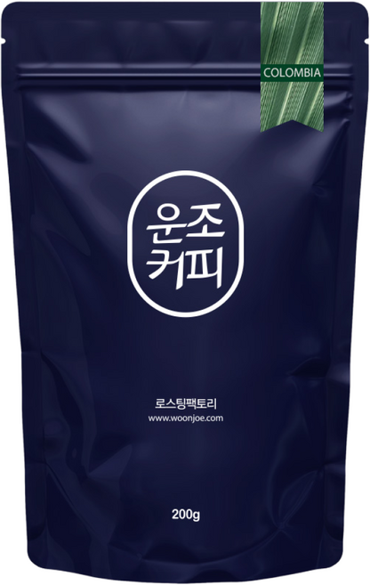 운조커피 콜롬비아 수프리모 디카페인 200g, 1_분쇄안함, 1개