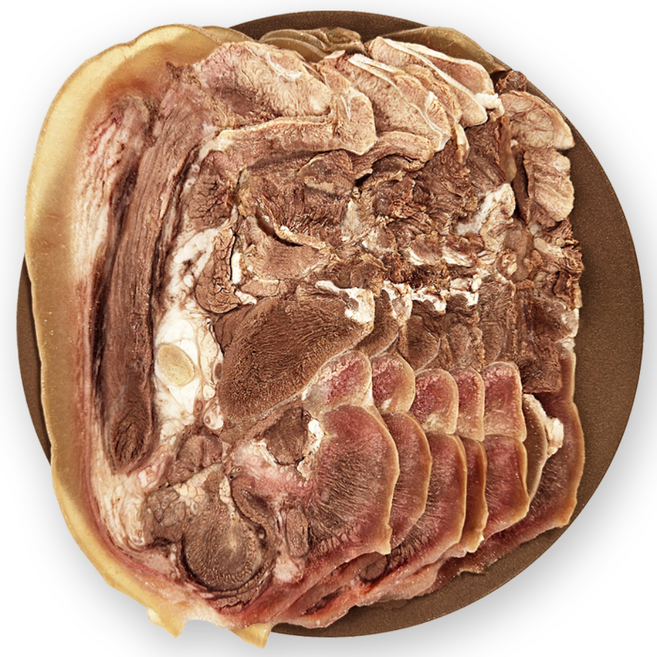 춘풍접객 한우 소머리 슬라이스 1박스 소머릿고기 소머리국밥 수육 안주 국밥 재료 업소용, 10개, 1kg