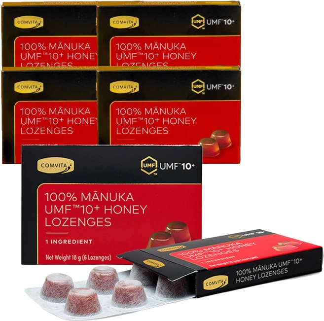 [본사정품] 콤비타 UMF10+ 마누카허니 퓨어 로젠지 100% 마누카 꿀캔디, 5박스 - 쿠팡