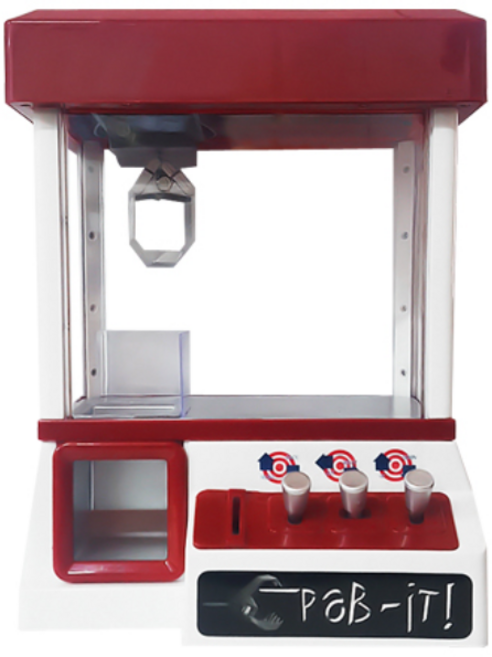 사탕뽑기 - 미니인형뽑기기계 캔디머신 커플선물 남친 여친 선물 아이 생일선물 장난감 가챠머신, 레드화이트, 1개