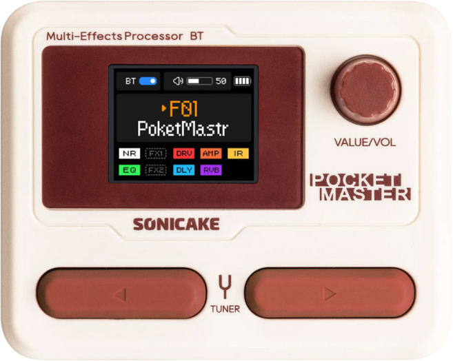 소니케이크 포켓마스터 Pocket Master QME-10 WH / 일렉기타 초소형 멀티이펙터, 1개