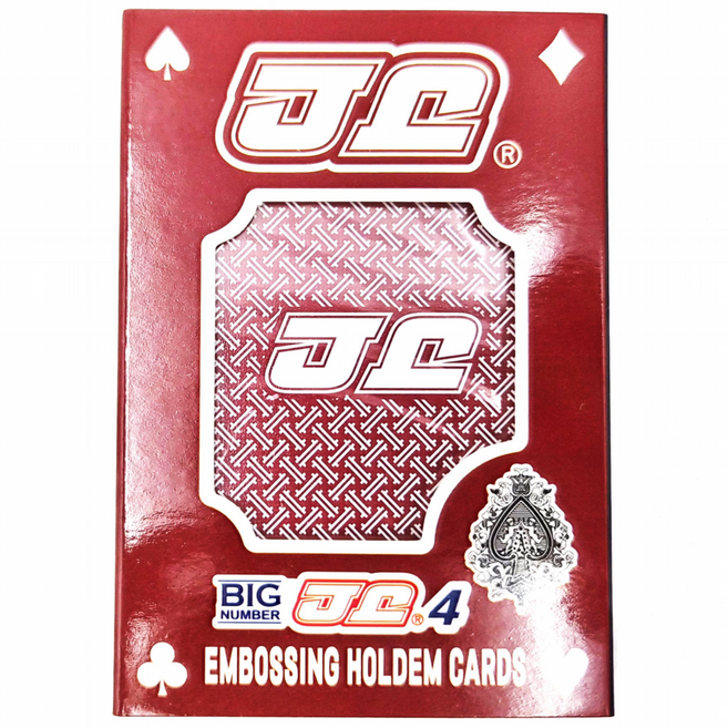 4번 제이제이 JJ맥스점보 엠보홀덤카드 (JJ MAX JUMBO), 레드red 1개, 1개