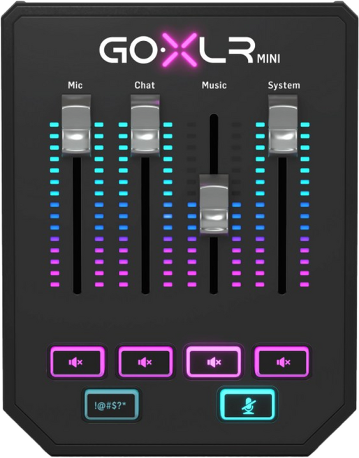 TC Helicon TC 헬리콘 GoXLR MINI 오디오 인터페이스 팟캐스트용 스트리밍 방송 송출 녹음 오인페, 1개