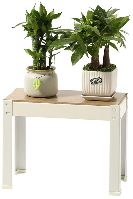 홈치치 화분 선반대 받침대 진열대, 1단, 화이트 400