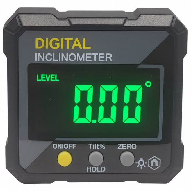 리녹 디지털 각도계 수평기 RN-490G LCD 디스플레이 자석 수직 수평 측정기, 1개