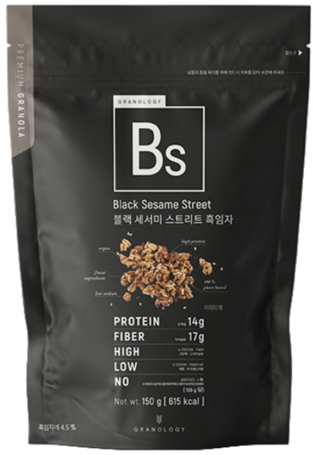 그라놀로지 블랙 세서미 스트리트 흑임자 그래놀라, 150g, 1개
