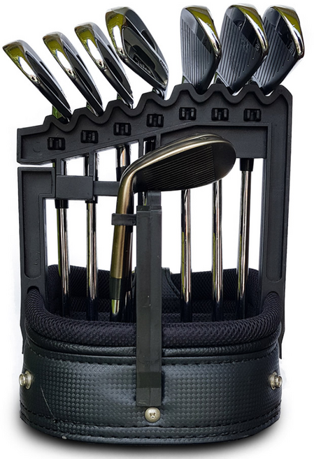golf1004 골프채정리 아이언홀더 클럽꽂이 오거나이저, golf1004아이언홀더, 블랙