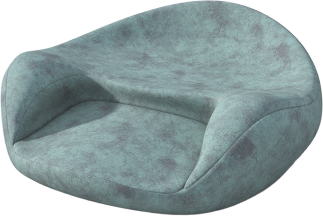 메모리폼 방석 명상 쿠션 좌식 바닥 기도 참선 인체공학, 라이트블루+상자