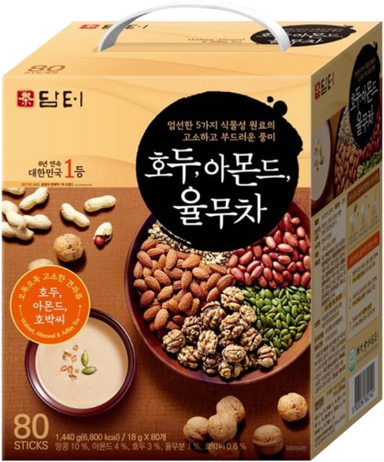 담터 호두 아몬드 율무차, 18g, 80개입, 1개