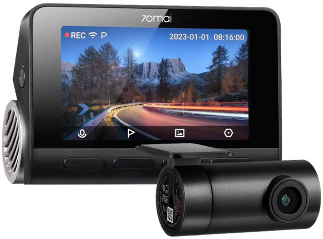 70mai 글로벌 버전 A810-2 블랙박스 Ultra HD 4K AI 모션 감지 자동차 DVR 지원 후방 또는 주차 모니터링 내장 GPS ADAS, 0.01GB