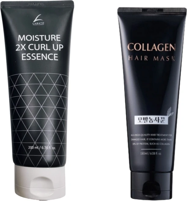 모이스춰 2X 컬 업 에센스1개 + 모발농사꾼 콜라겐팩1개 1세트, 1개, 200ml - 쿠팡