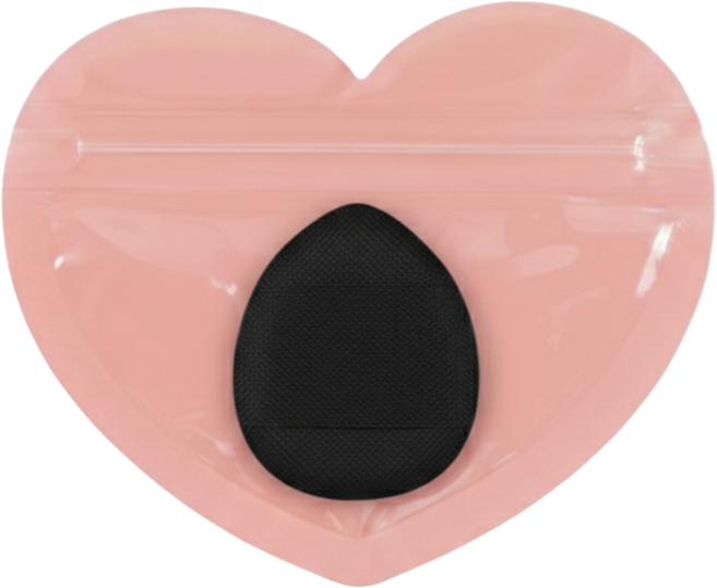 케이진 쫀쫀밀착 미니 핑거 퍼프 개별포장, 다크블랙, 10개