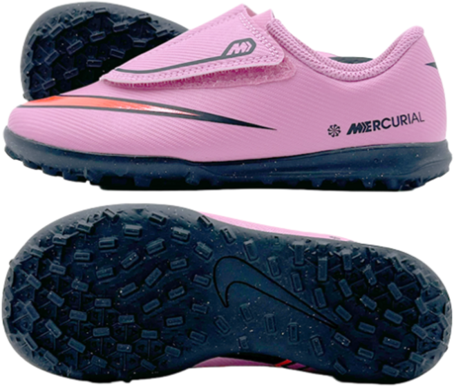 나이키 키즈 찍찍이 크림슨 풋살화 머큐리얼 베이퍼 클럽 TF 벨크로 신발주머니 증정