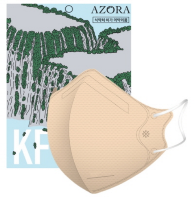 아조라 KF94 새부리형 마스크 대형 100매 홈쇼핑, 베이지, 10개, 10개입