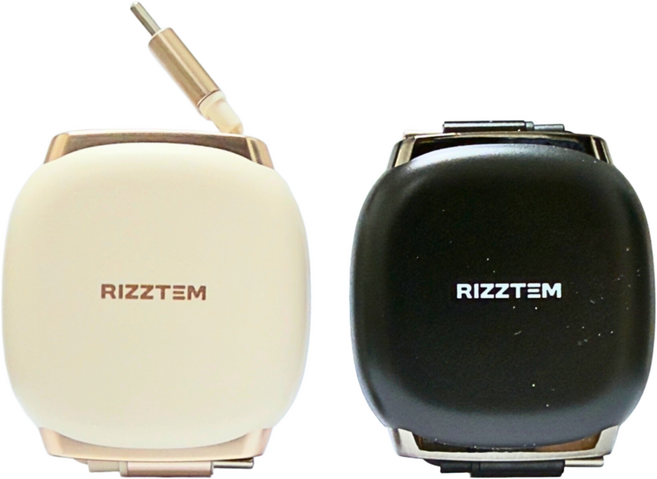 리즈템 1+1 240w C TO C타입 케이블 초고속충전 릴케이블 1M 베이지+블랙, 2개