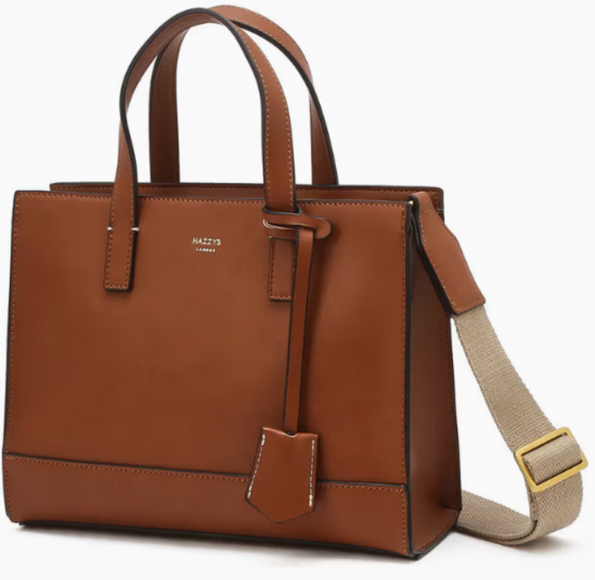 헤지스 사각 브라운 가죽 남성 토트백 서류가방