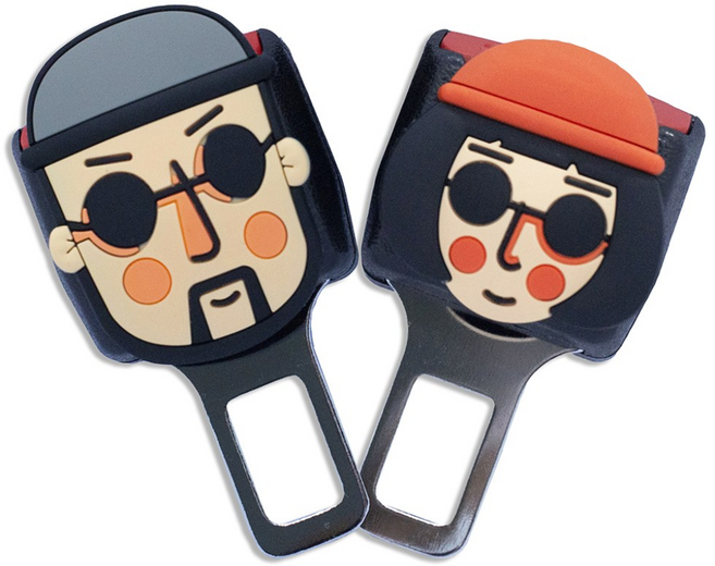 안전벨트 연장클립 귀여운 캐릭터 자동차벨트연장 임산부 안전벨트교체 1세트 2개, A일반형-솔메이트, 1개