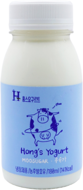 무항생제 인증 1등급 원유 제주 지헌목장 홍스요구르트 180ml
