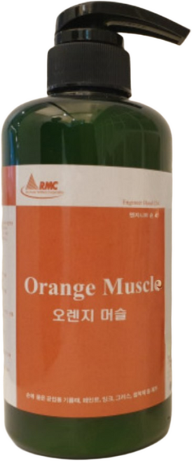 RMC 오렌지머슬 엔지니어용 손기름때 제거재 손세정제 석유용제 무첨가 피부보호 미국산, 1개, 500ml