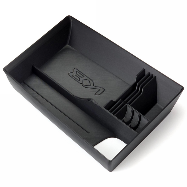 핏콘 더뉴K8 페이스리프트 수납함 콘솔트레이 튜낭 차량용품, 1 단문형, 1 올블랙