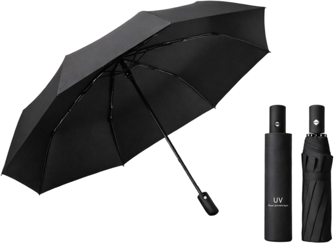 진볼리 UV자외선차단 3단 자동우산 암막우산 경량우산