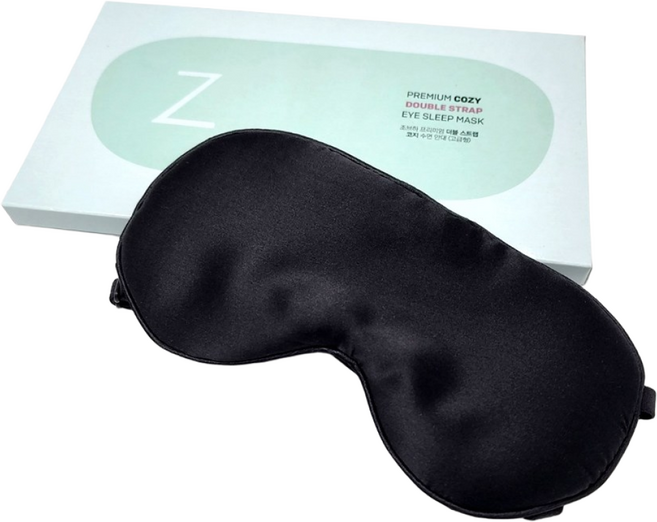조브하 프리미엄 코지 더블 스트랩 실크 수면 안대 고급형 ZBA21003BK