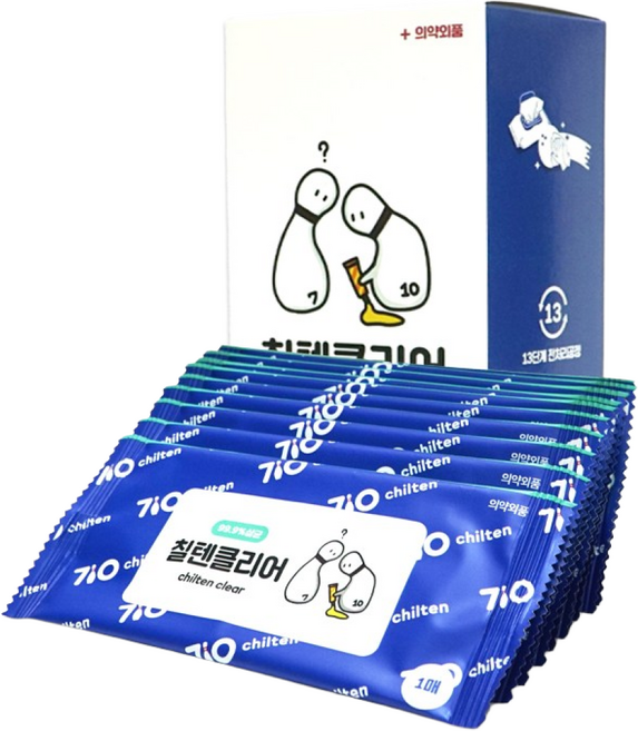 칠텐 볼클리어 볼티슈 볼링공 클리너 휴대용 한장씩 간편하게 10매입, 1개, 화이트