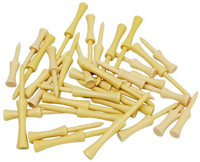 건파더 대나무 골프티 드라이버 티꽂이 세트, 100개