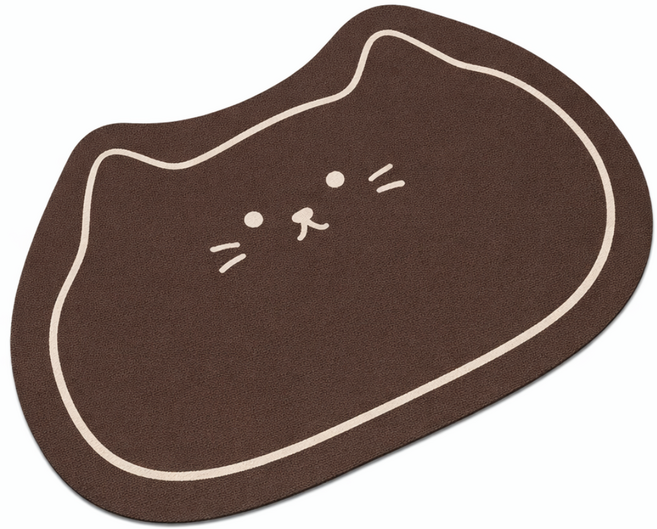 디아쿠아 인테리어 감성 방매트 미끄럼방지 규조토 고양이 매트, 04.브라운, 1개