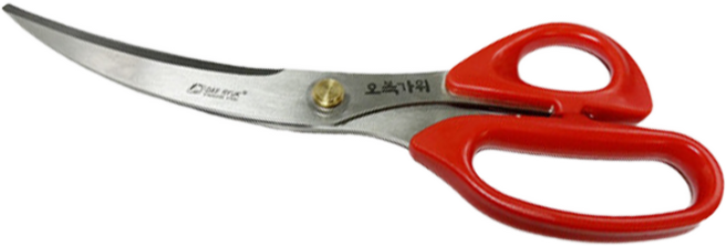 네오플 오복가위 고급 곡선가위, 레드, 6개