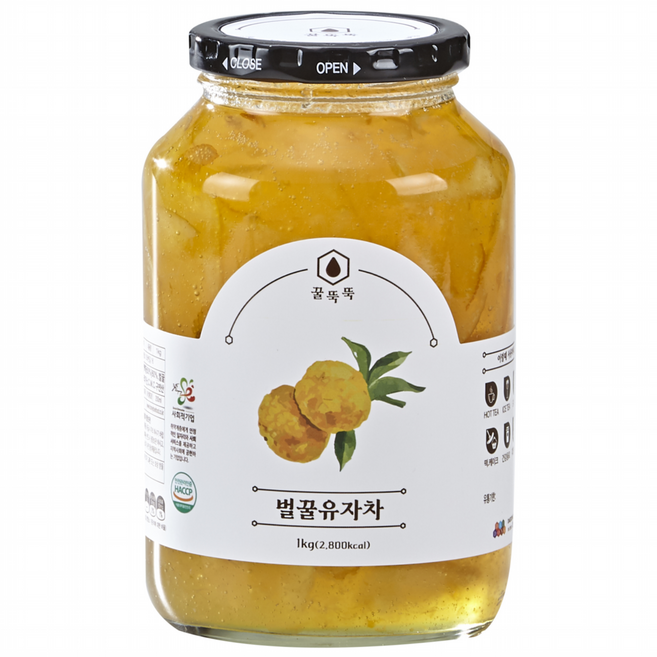 허니비푸드 꿀뚝뚝 벌꿀유자차, 1kg, 1개입, 1개
