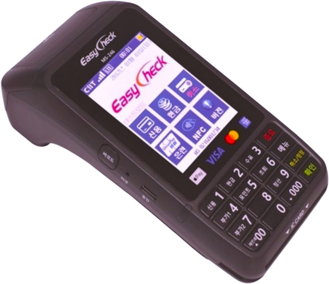 휴대용 무선 신용카드 단말기 LTE 카드결제기 카드리더기 이지체크 MS-246 애플.삼성페이, 1개, 가맹비 포함