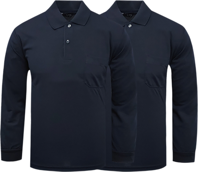 1+1 나인앤나인 CVT 쿨론 솔리드 주머니 긴팔 카라티 기능성 단체복 작업복 티셔츠