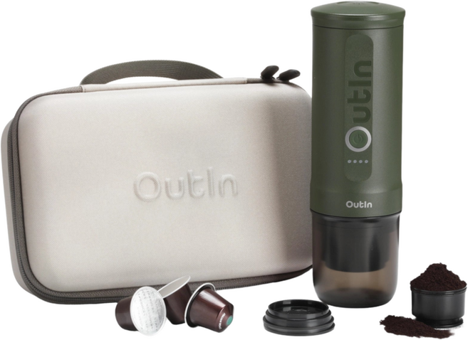 [공식수입] 아우틴 나노 휴대용 에스프레소 머신 트래블러 기프트박스 (2Colors), 포레스트 그린