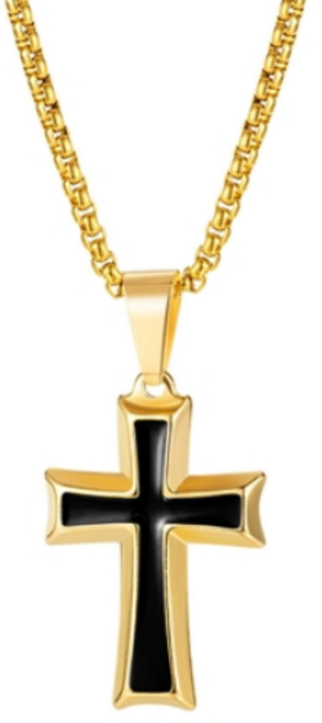 에르모사제이 맨즈 MN012 써지컬 스틸 십자가 크로스 남자 목걸이