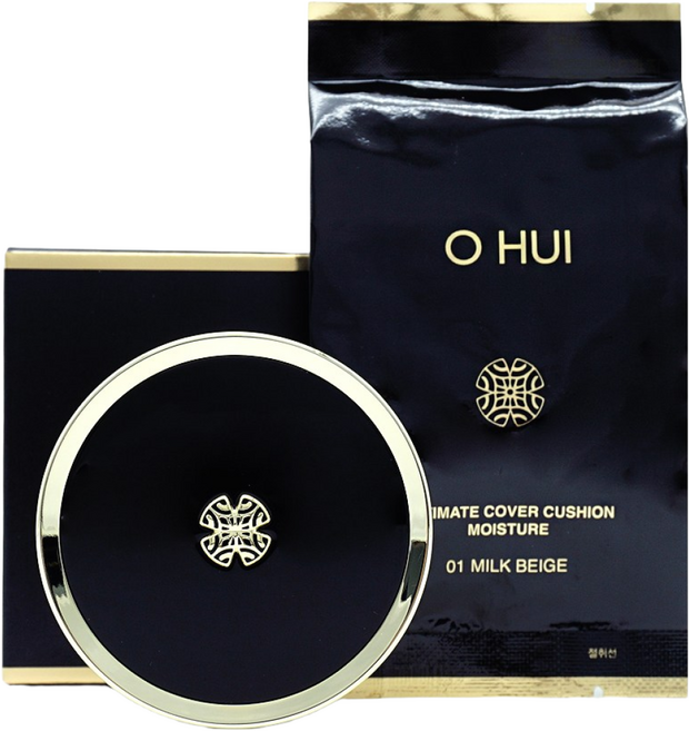 오휘 얼티밋 커버 쿠션 모이스쳐 본품 15g + 리필 15g, 1호 밀크 베이지, 1개