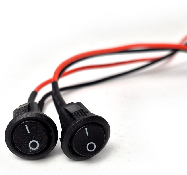 차량용 자동차 소형 스위치 전기 전원 버튼 똑딱이 토글스위치 터치스위치, 1개, 블랙