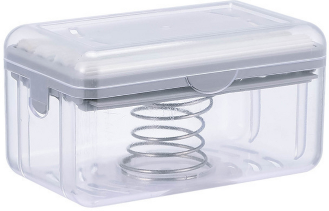 거품 내는 다기능 롤러 일체형 비누함, 1개, 그레이