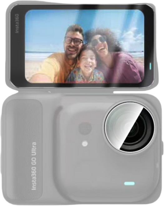 Insta360 GO Ultra 전용 강화유리 액정 렌즈 보호 필름 세트 인스타360 고 울트라, 2세트(AC-X107D)