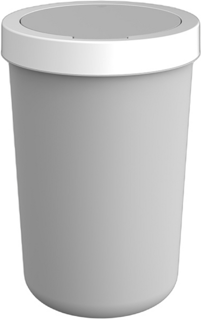 프라템 플랫 원터치 원형 휴지통, 그레이