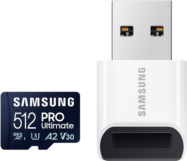 삼성전자 삼성 공식인증 마이크로 SD카드 PRO Ultimate 리더기구성 Z1, 512GB, 1개
