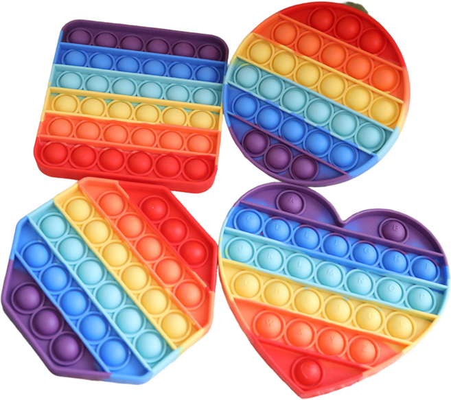 톡톡 푸시팝 버블 모음/ 칼라 무지개색 실리콘완구 피젯 게임완구 레인보우 팝잇 뽁뽁이 31게임 스피드파밍 업다운게임 up&down 말랑이 틱톡게임, 레인보우 어몽어스, 1개