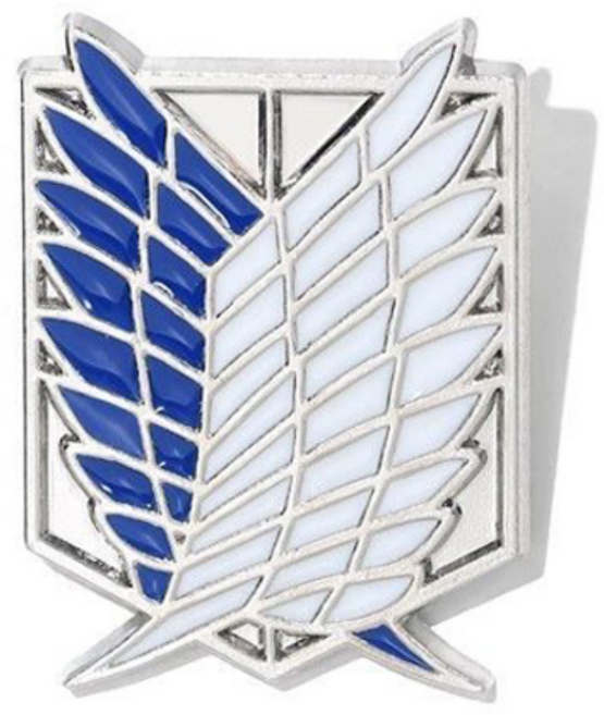 livinglit 진격거 조사병단 키링 자유의 날개 목걸이 코스프레 펜던트, 1개, 조사병단 뱃지