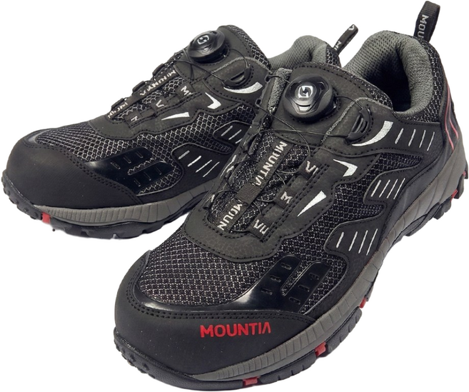 마운티아 안전화 다이얼 작업화 4인치 단화 블랙