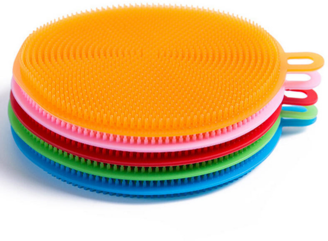 다용도 실리콘 컬러 수세미(5p), 5개, 1개