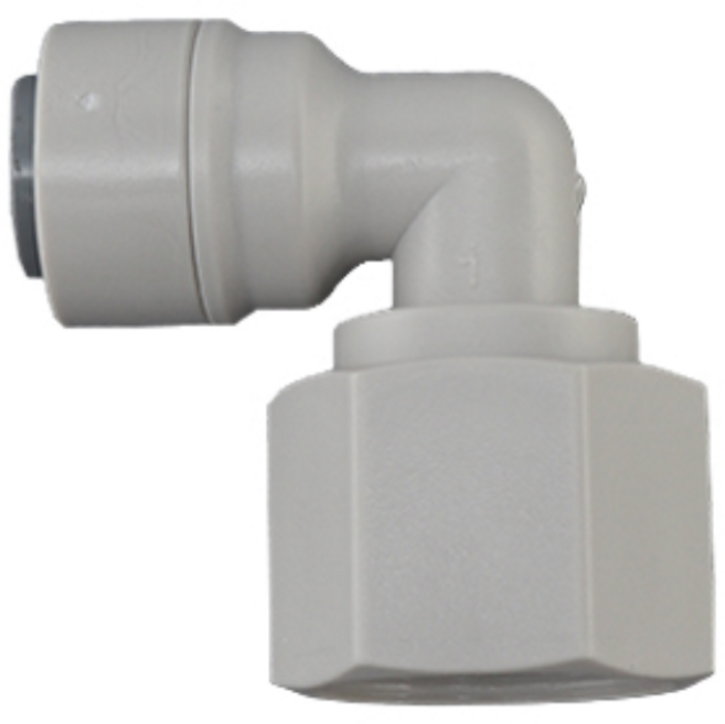 정수기피팅 부품-6.35mm나사산17mm 변환 엘형 암나사피팅, 1개